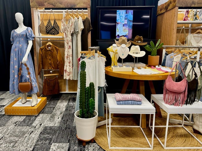 A display of Target apparel with a Western theme.