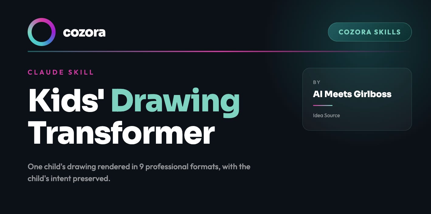 The Kids' Drawing Transformer Skill