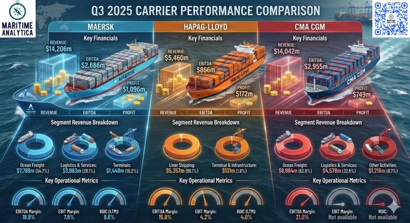 Shipping Line Performance 🔥Top Shipping Insights of the Week - Maritime Analytica Insight-151!