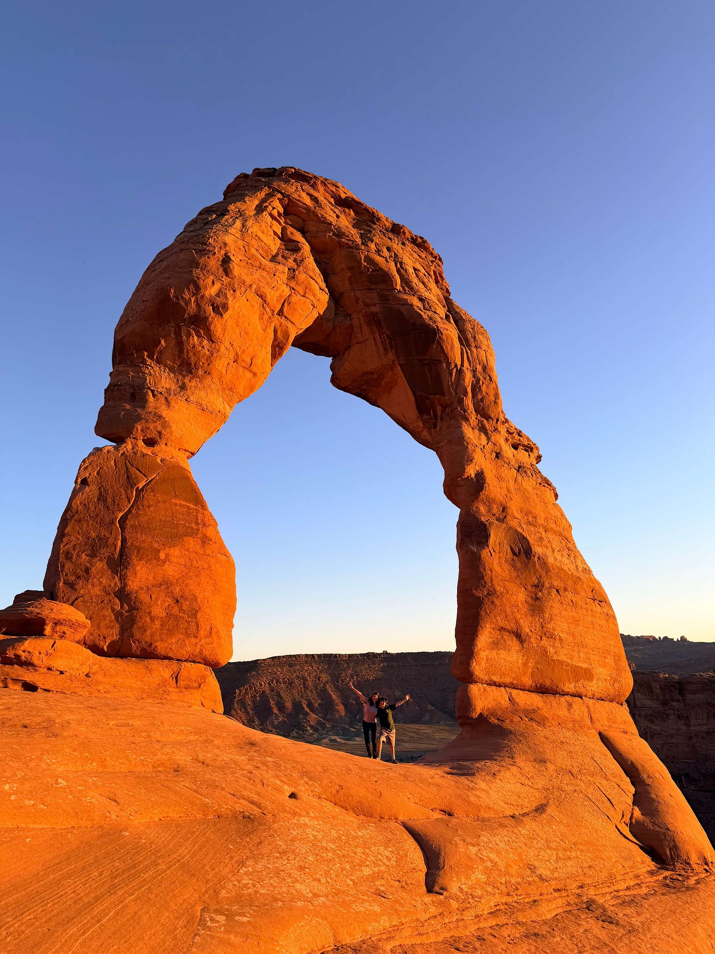 Delicate Arch at sunset in Arches National Park, Utah