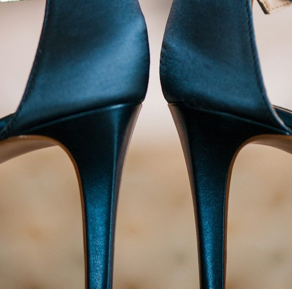 black leather peep toe heeled sandals