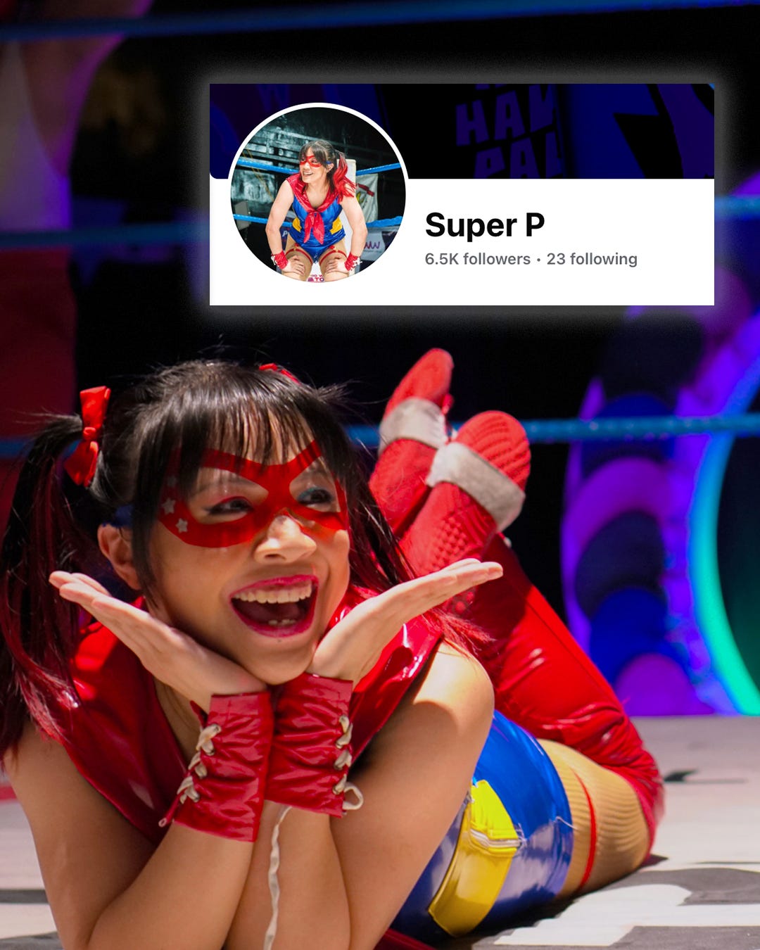 May be pop art of 2 people, Superman and text that says 'Super P 6.5K followers 6.5Kfolowers.23following 23 following J' May be pop art of 2 people, Superman and text that says 'Super P 6.5K followers 6.5Kfolowers.23following 23 following J'