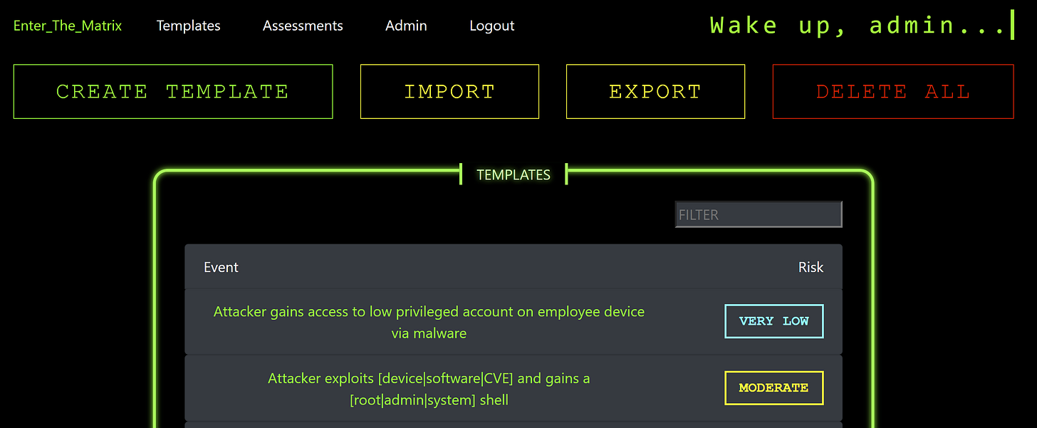 Templates Page