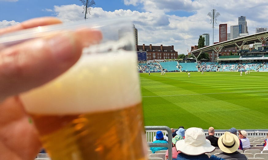 Beer at the Oval