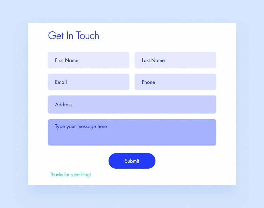 Smart contact form design: Templates and examples