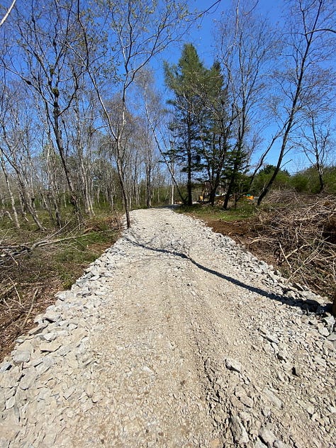 Views of the first version of the driveway