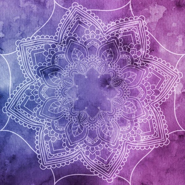 Mandala Colorful Watercolor Beautiful Vintage Pattern Abstract Background Decorative Art — Stock Photo, Image