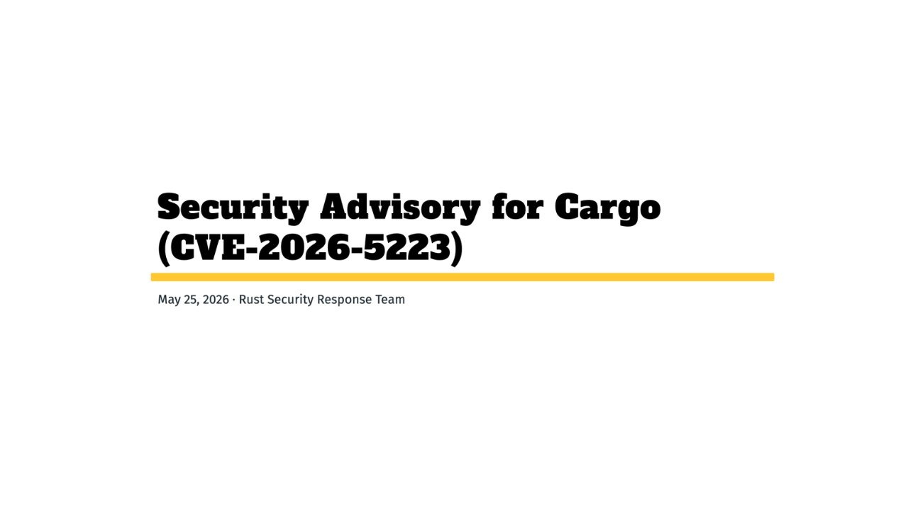 Image: Security Advisory for Cargo Image: Security Advisory for Cargo