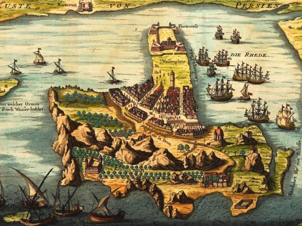 Coast of Hormuz in Persia by Cartographer Jacques-Nicolas Bellin