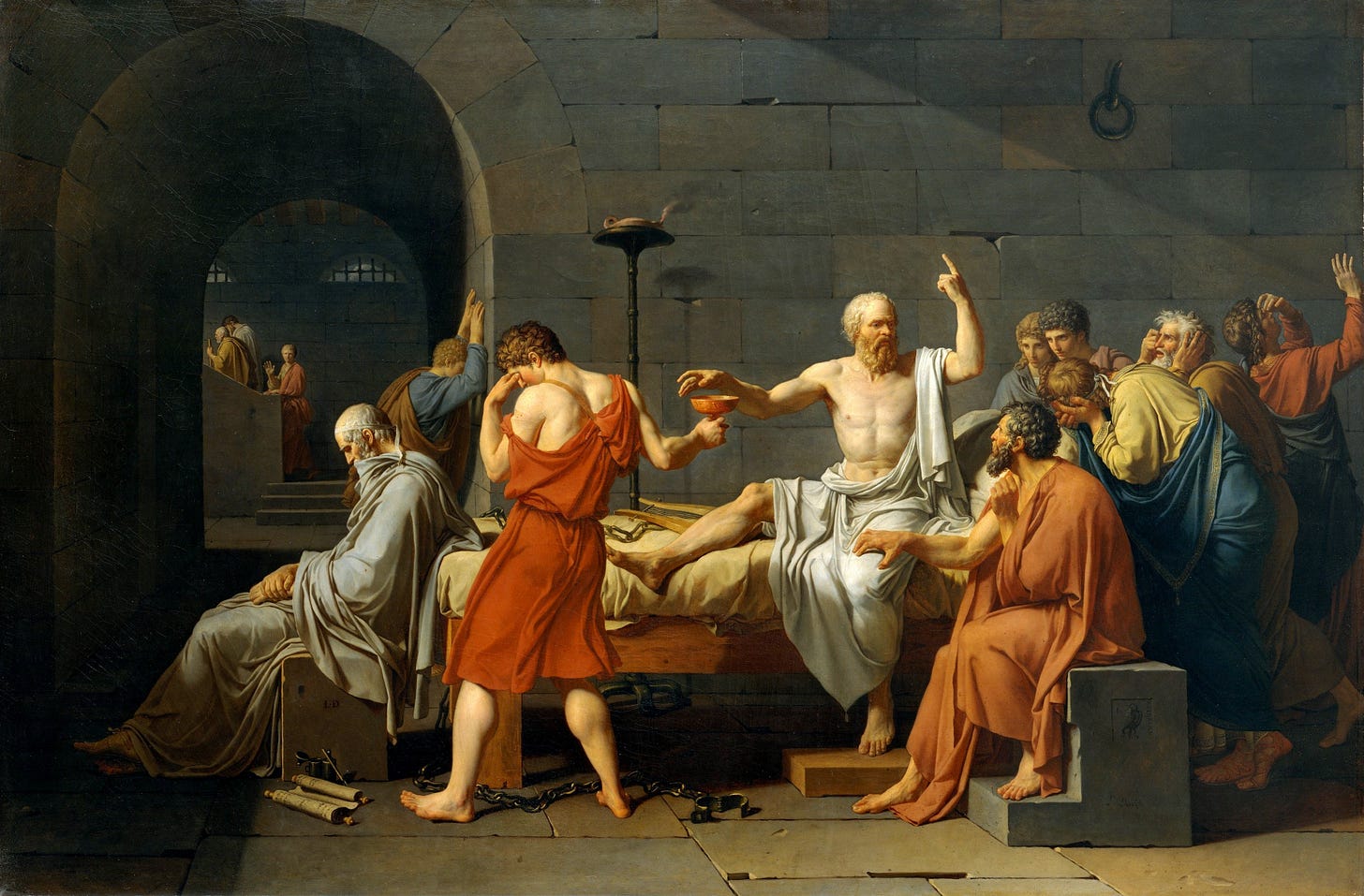 Death of Socrates by Jacques Louis David