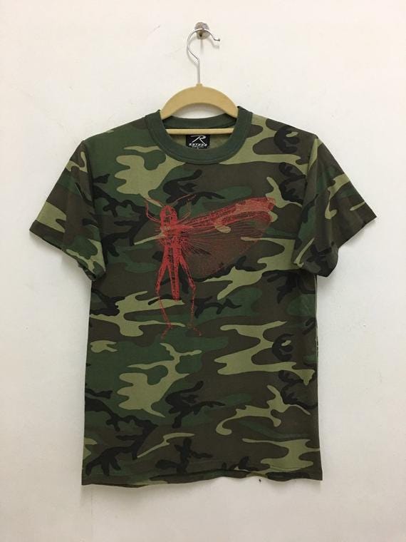 RARE Vintage 90s The Locust Band Tour T-Shirt Camo Tee Size | Etsy