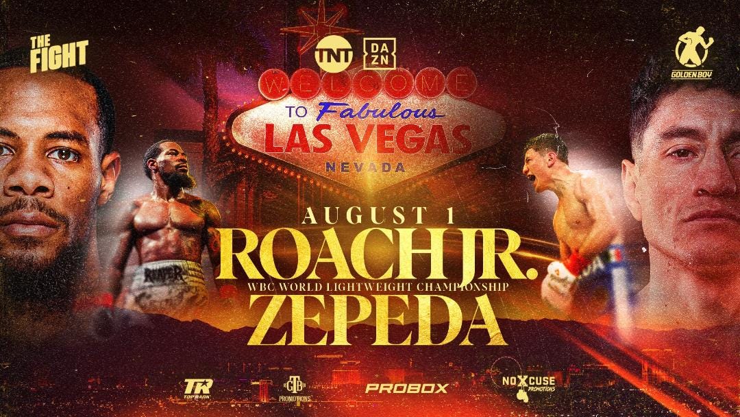 Notebook: Roach vs. Zepeda for WBC 135 title official for Aug. 1