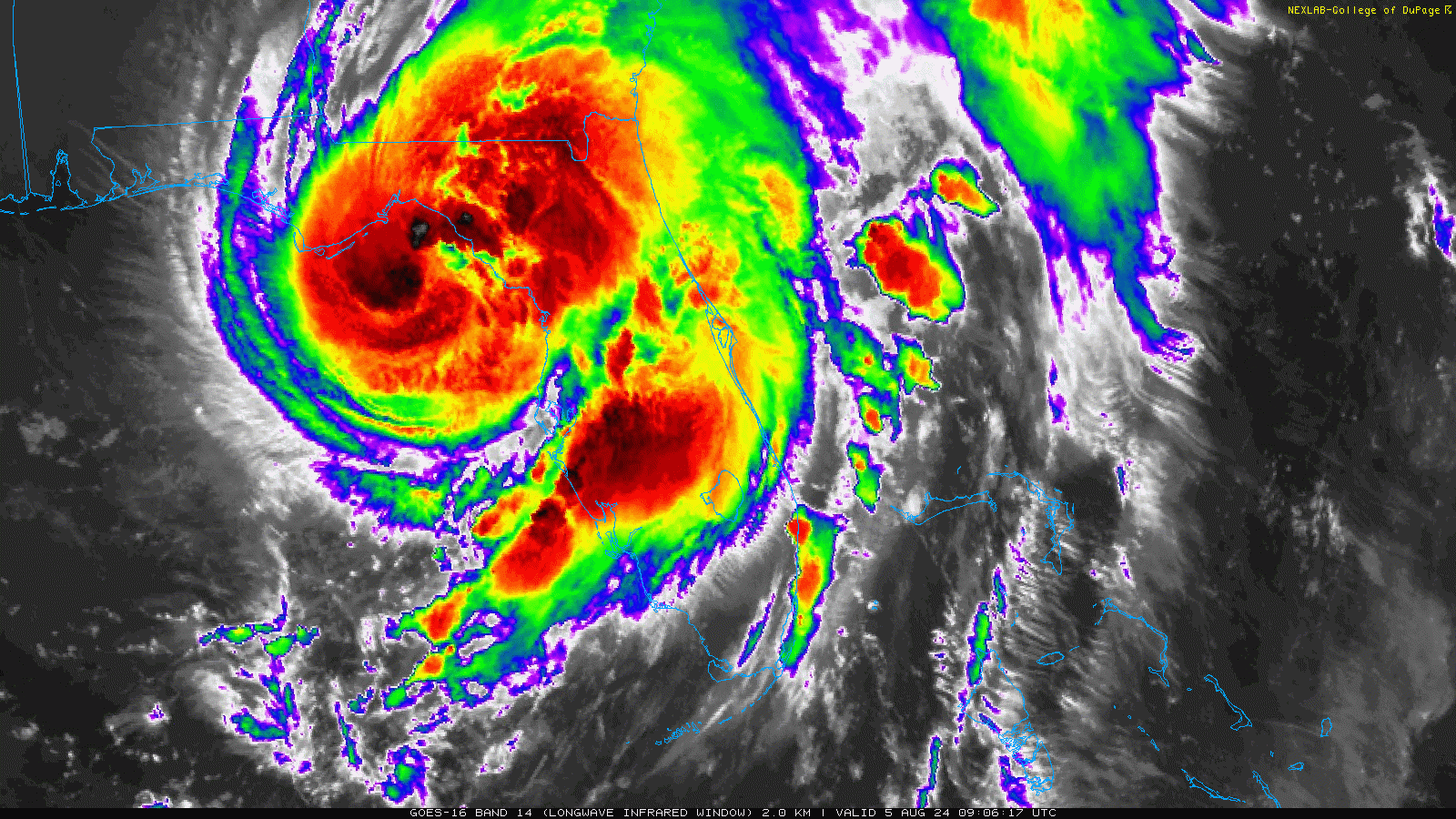 Hurricane Debby Morning Landfall Briefing for August 5th, image size:1600x900