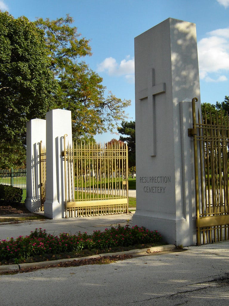 Resurrection Cemetery front gate