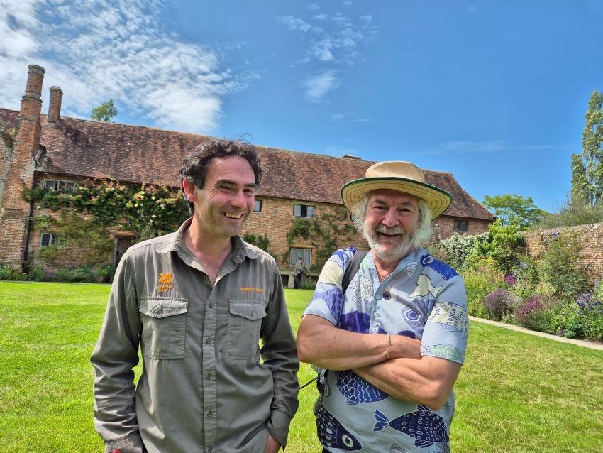Troy Scott Smith and Charles Hawes at Sissinghurst Castle copyright Anne Wareham 