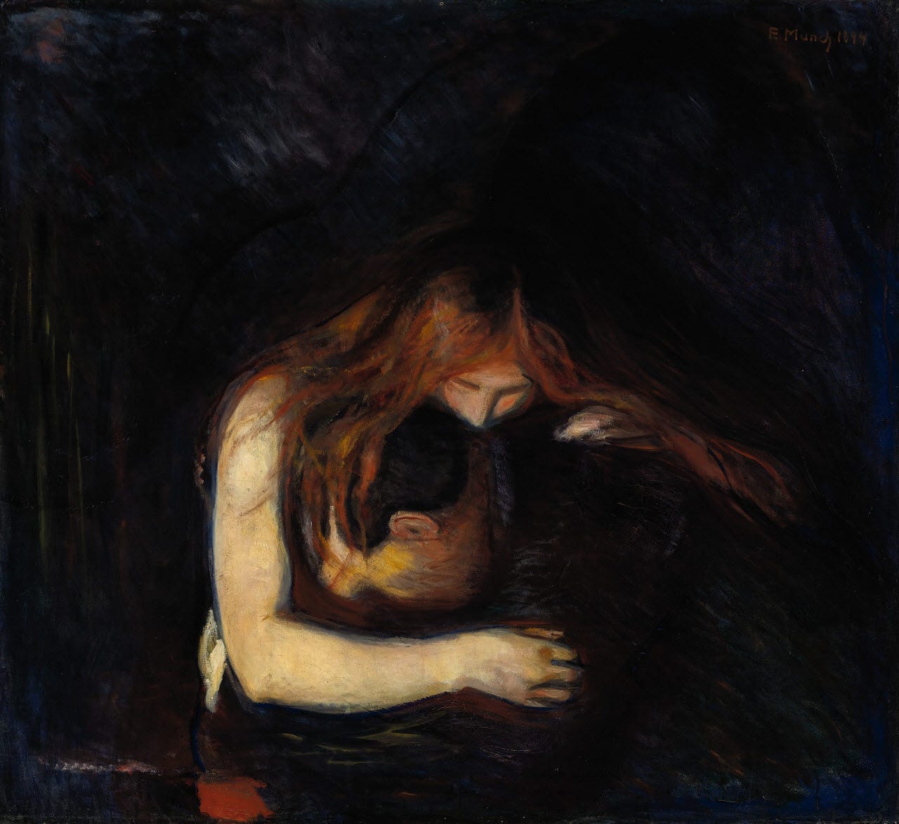 Vampire - Painting by Munch Vampire - Painting by Munch