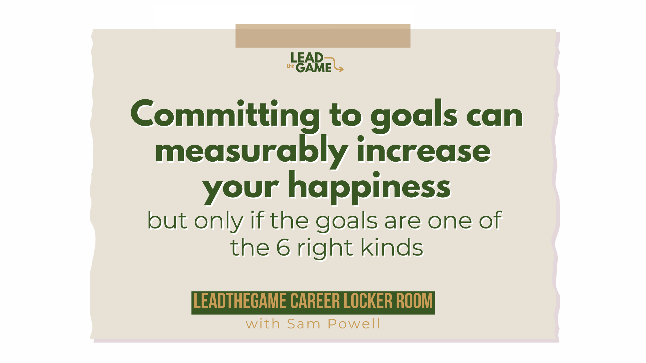 Sentiment Goals The 6 Types of Goals That Actually Make You Happier