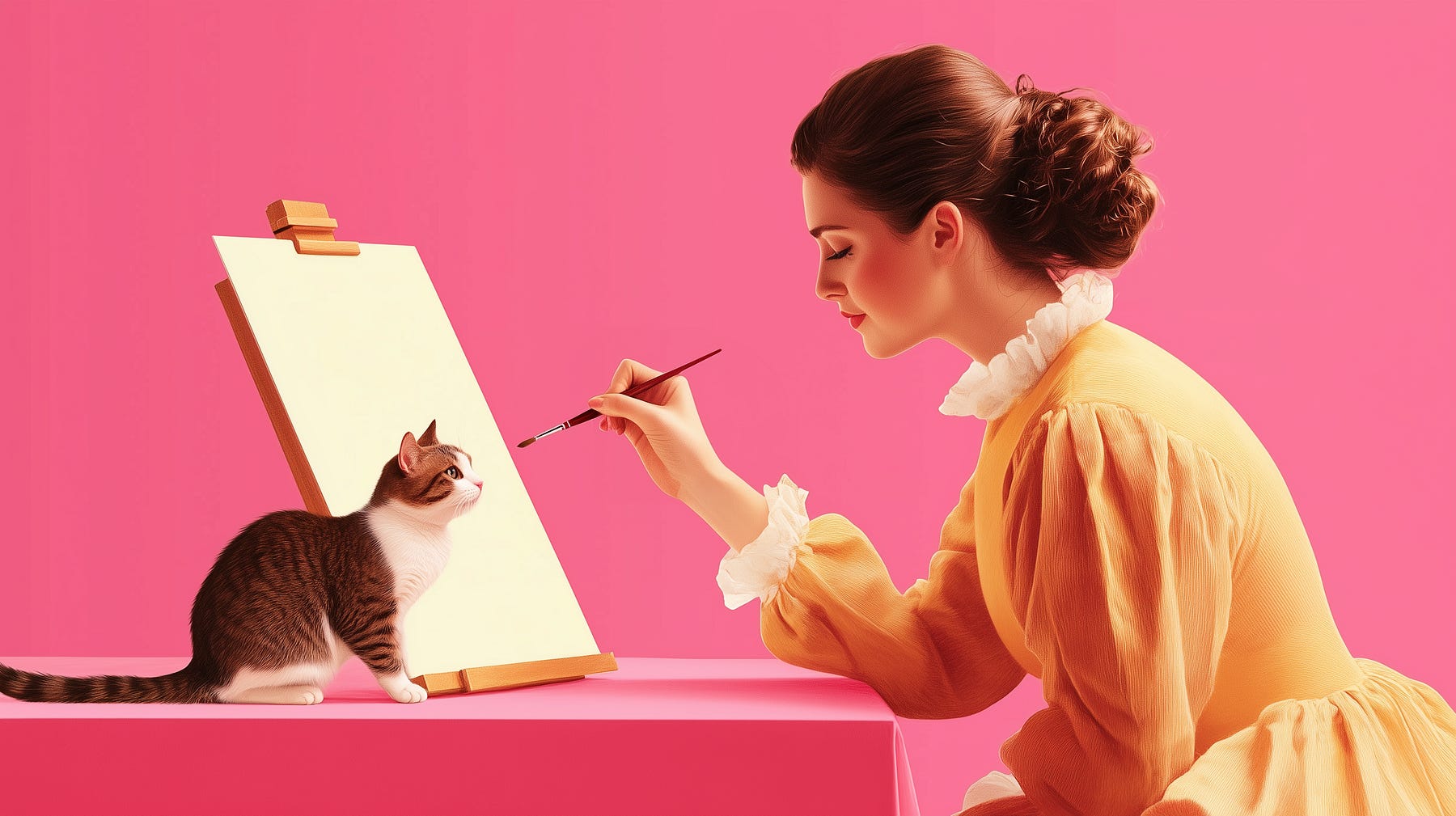 It’s difficult to find a perfect Sref code that suits your taste. Don’t toss it aside just because it’s missing a few points. You can modify and “refresh” it to your satisfaction. /imagine prompt: a lady teaching a cat painting — sref 2246281738 — v 6.1 — ar 16:9 It’s difficult to find a perfect Sref code that suits your taste. Don’t toss it aside just because it’s missing a few points. You can modify and “refresh” it to your satisfaction. /imagine prompt: a lady teaching a cat painting — sref 2246281738 — v 6.1 — ar 16:9
