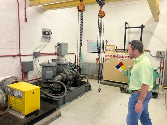 pictures of water pumping and sewer station