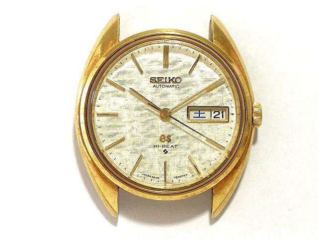 中古 駆動OK SEIKO グランドセイコー GS ハイビート 5646-7005 18K 金無垢 デイ デイト ヴィンテージ メンズ 腕 時計 自動巻き ケースのみ