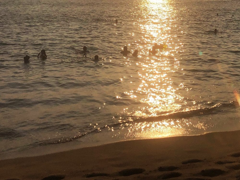 muunie beard creative life coach blog sunset over the ocean poem