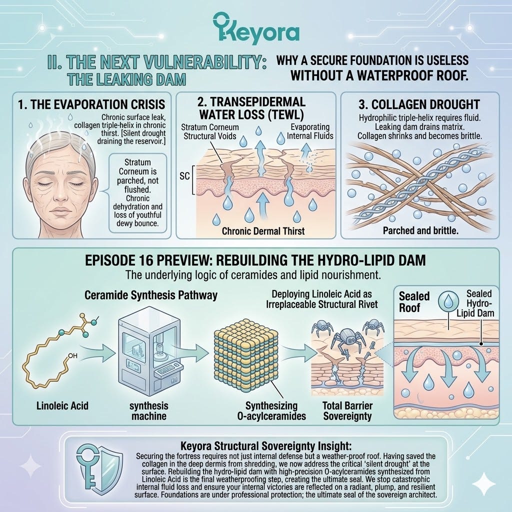 Hydro-Lipid Dam and O-acylceramide integration drives ATP Synthesis and moisture retention to prevent the evaporation crisis of the dermal matrix. Hydro-Lipid Dam and O-acylceramide integration drives ATP Synthesis and moisture retention to prevent the evaporation crisis of the dermal matrix.