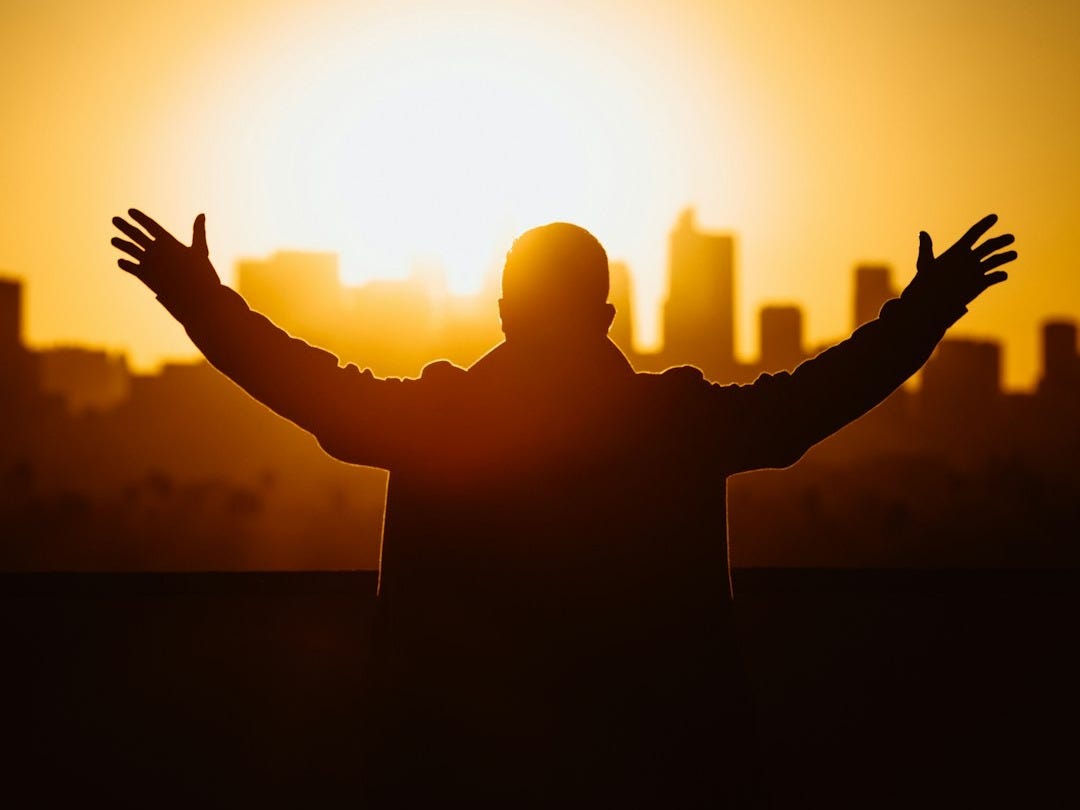 silhouette of man