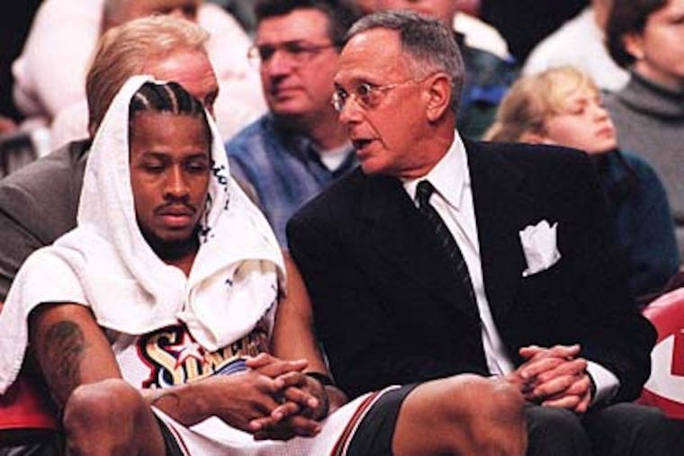 Former Sixers coach Larry Brown is pleased that Allen Iverson is getting a second chance in Phiadelphia. (Staff File Photo)