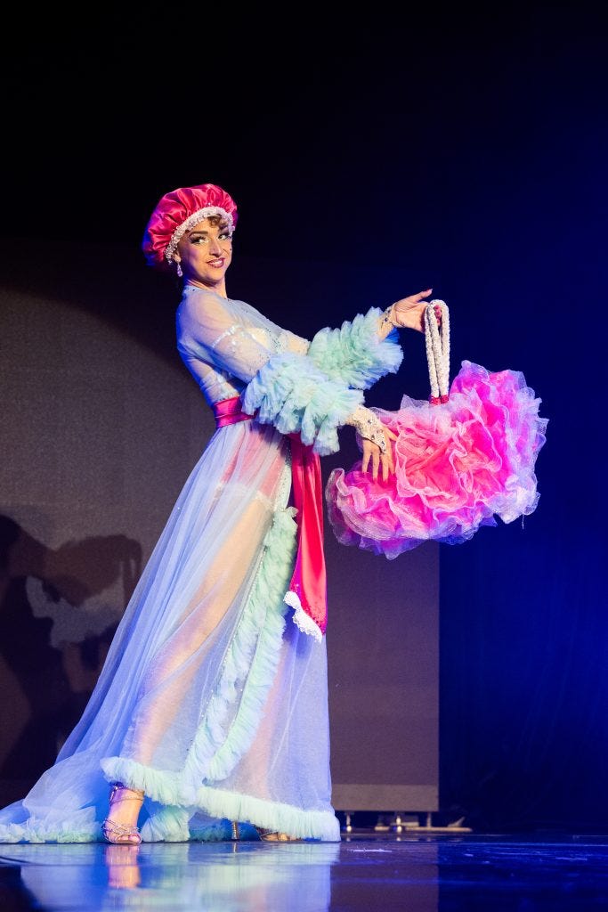 Vita Devour in the 2026 Tournament of Tease at Burlesque Hall of Fame Weekend, by SH Photografia for 21st Century Burlesque