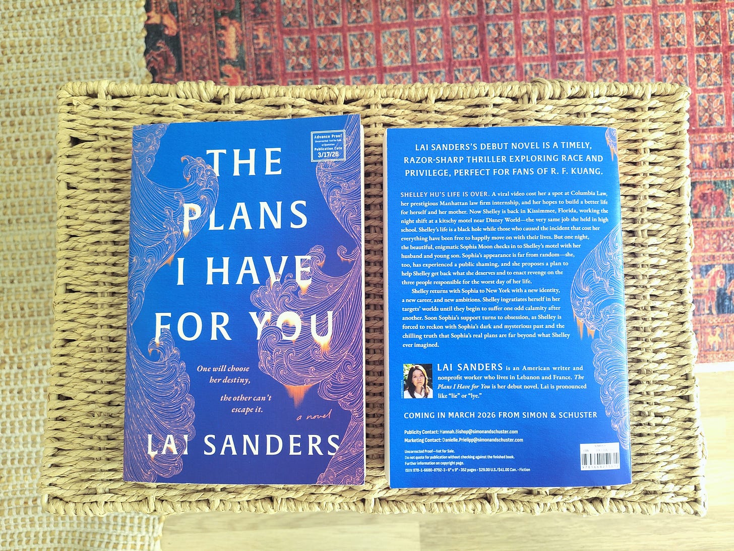 The front and back cover of the book THE PLANS I HAVE FOR YOU by Lai Sanders. On the back cover is a small portrait of the author.