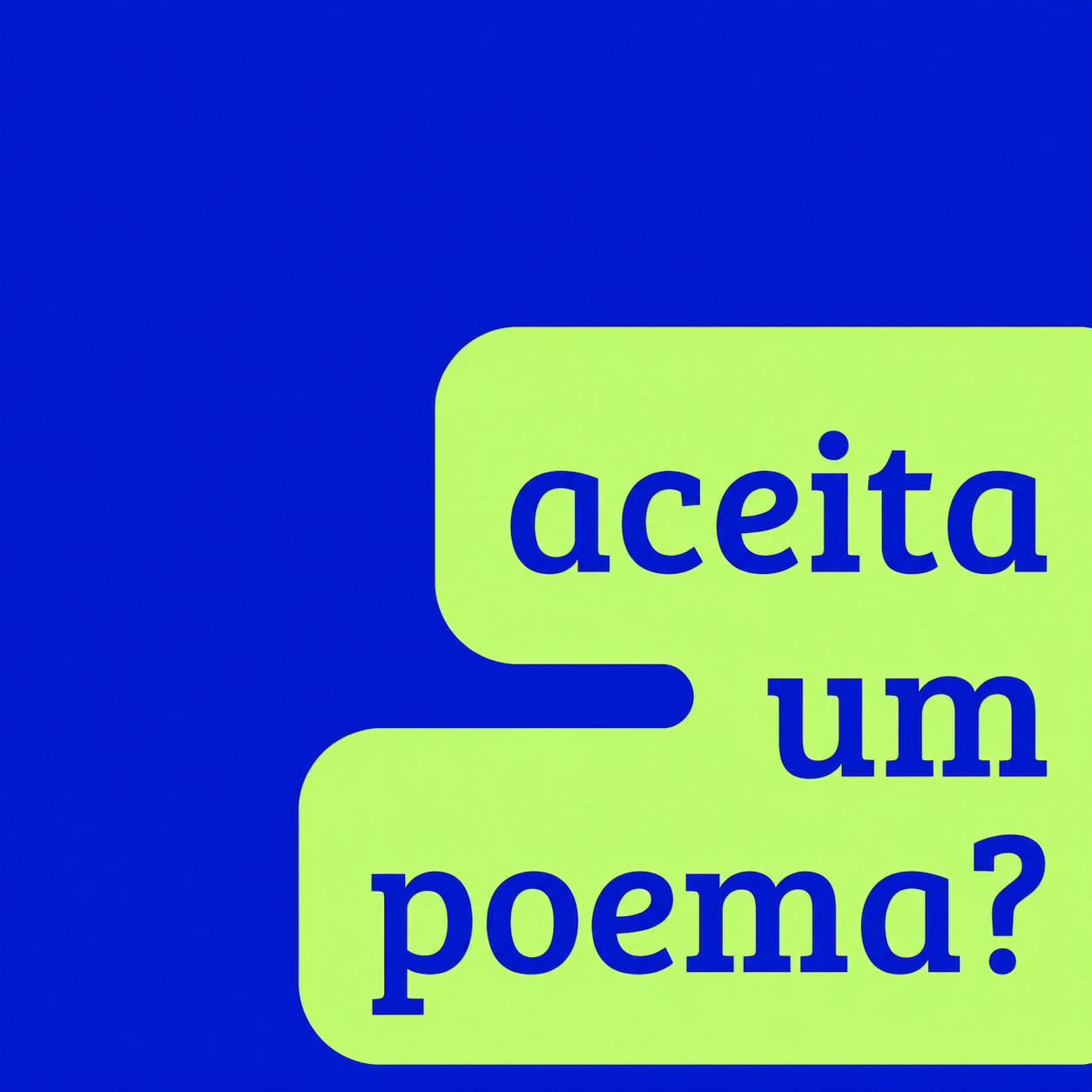 aceita um poema?  logo