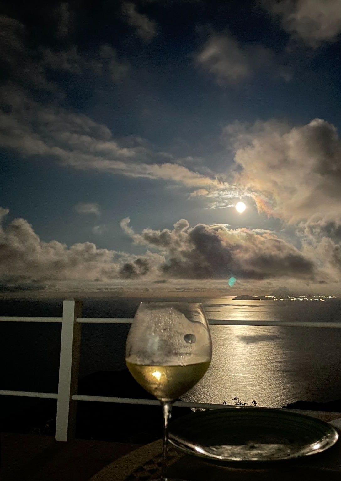 Full Moon and Chilled Wine time