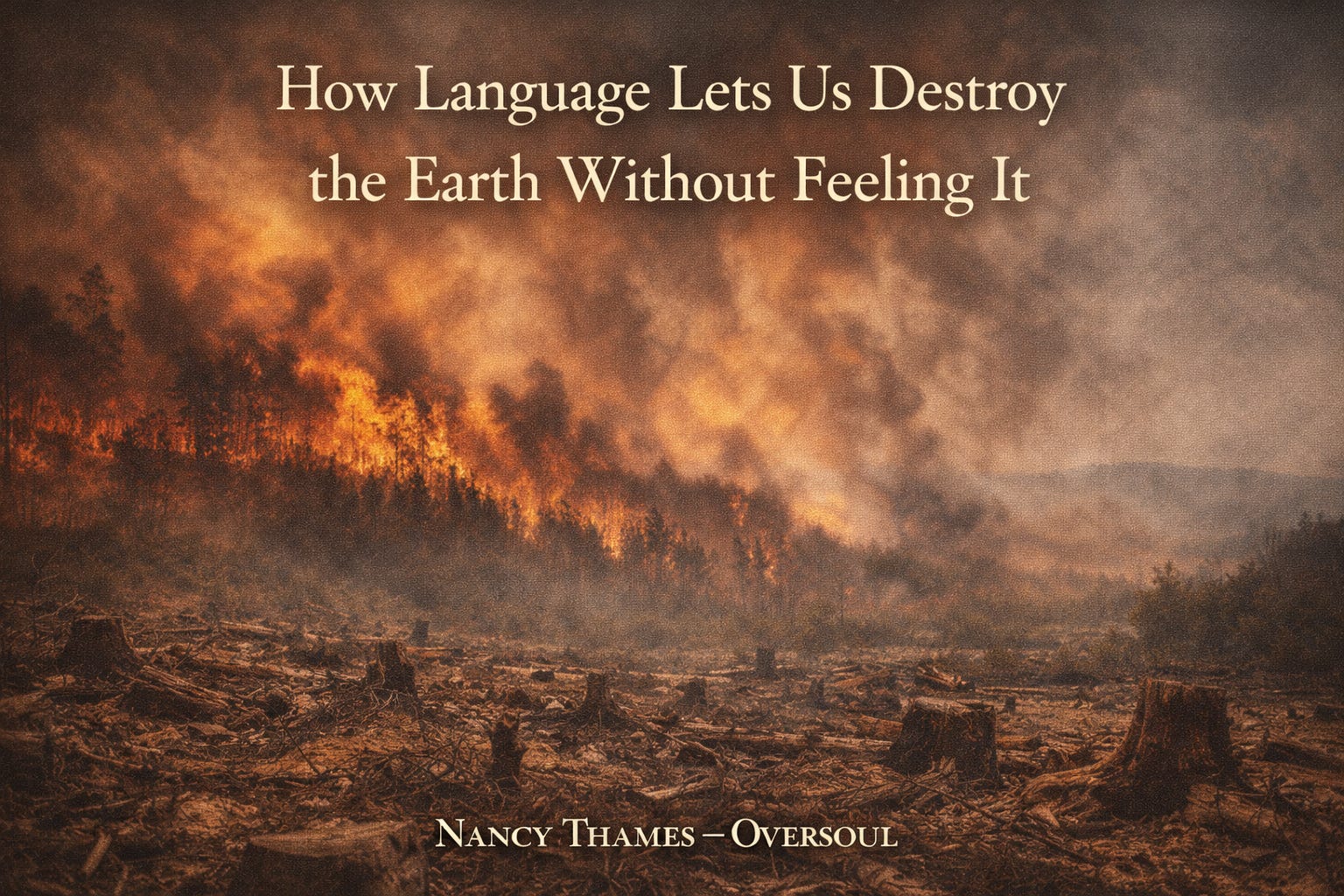 How Language Lets Us Destroy the Earth Without Feeling It