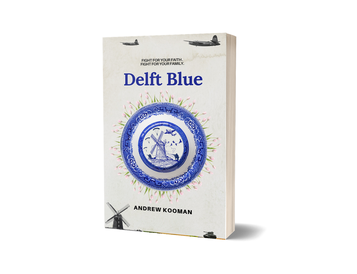 The book cover for Andrew Kooman's play Delft Blue