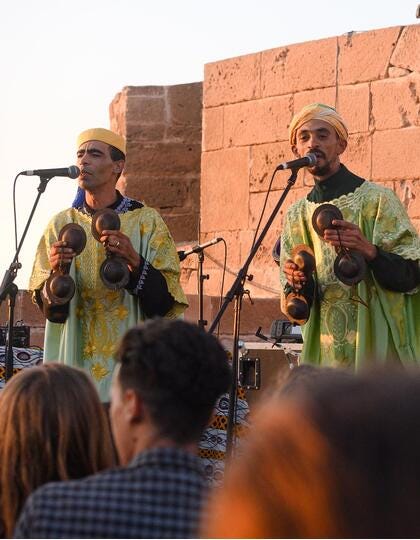 Performers at a Gnawa concert, Essaouira Performers at a Gnawa concert, Essaouira