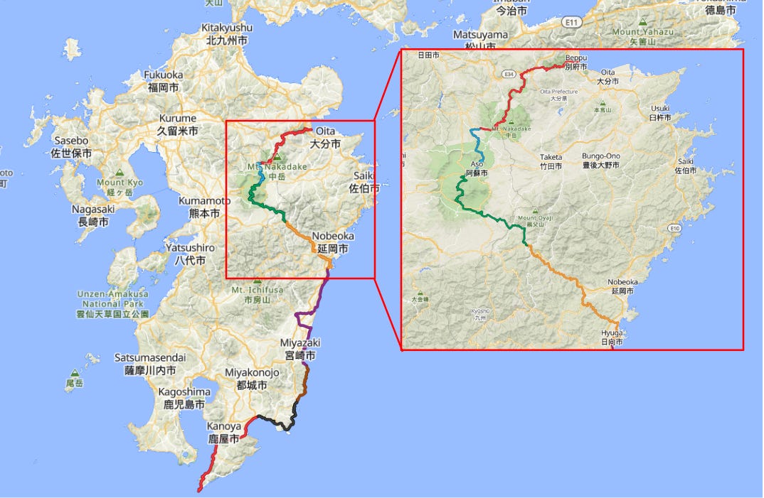 Designing a Cycling Route Across Japan - by John Allard