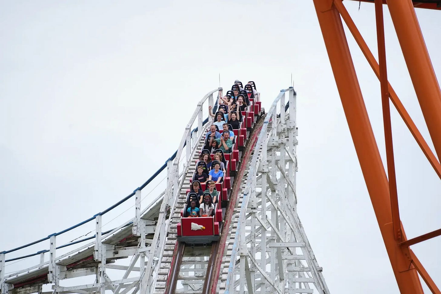 Screamin' Eagle coaster at Six Flags St. Louis