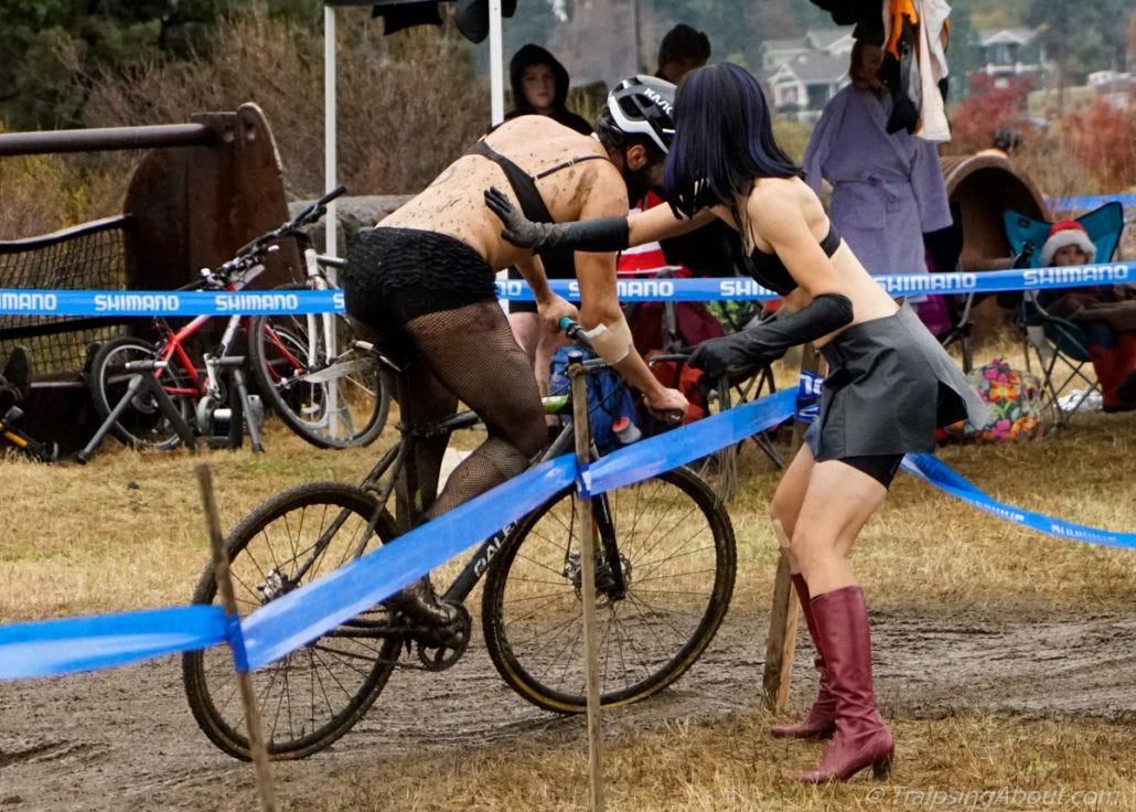 A little S&M action on the course. A little S&M action on the course.