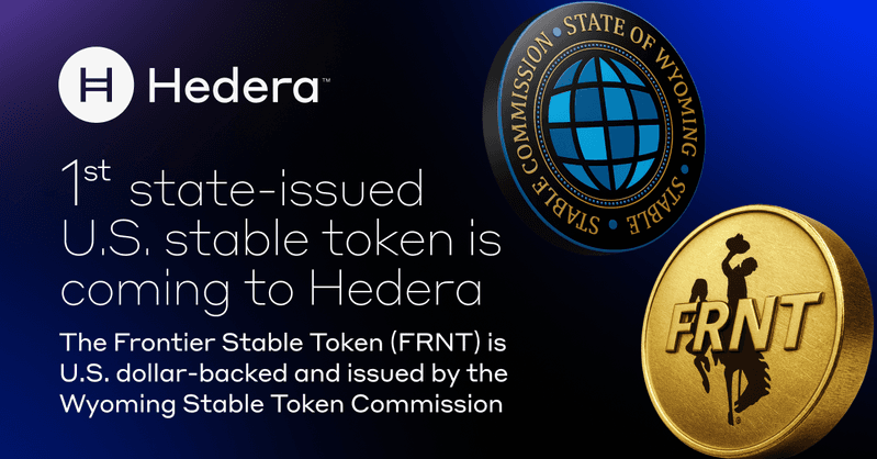 Hedera Selected for Wyoming's Frontier Stable Token (FRNT),… | Hedera