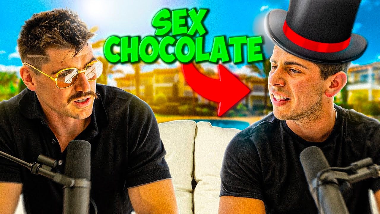 May be an image of 2 people and text that says "SEX CHOCOLATE"