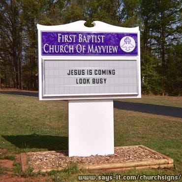 Jesus is Coming Church Sign Jesus is Coming Church Sign