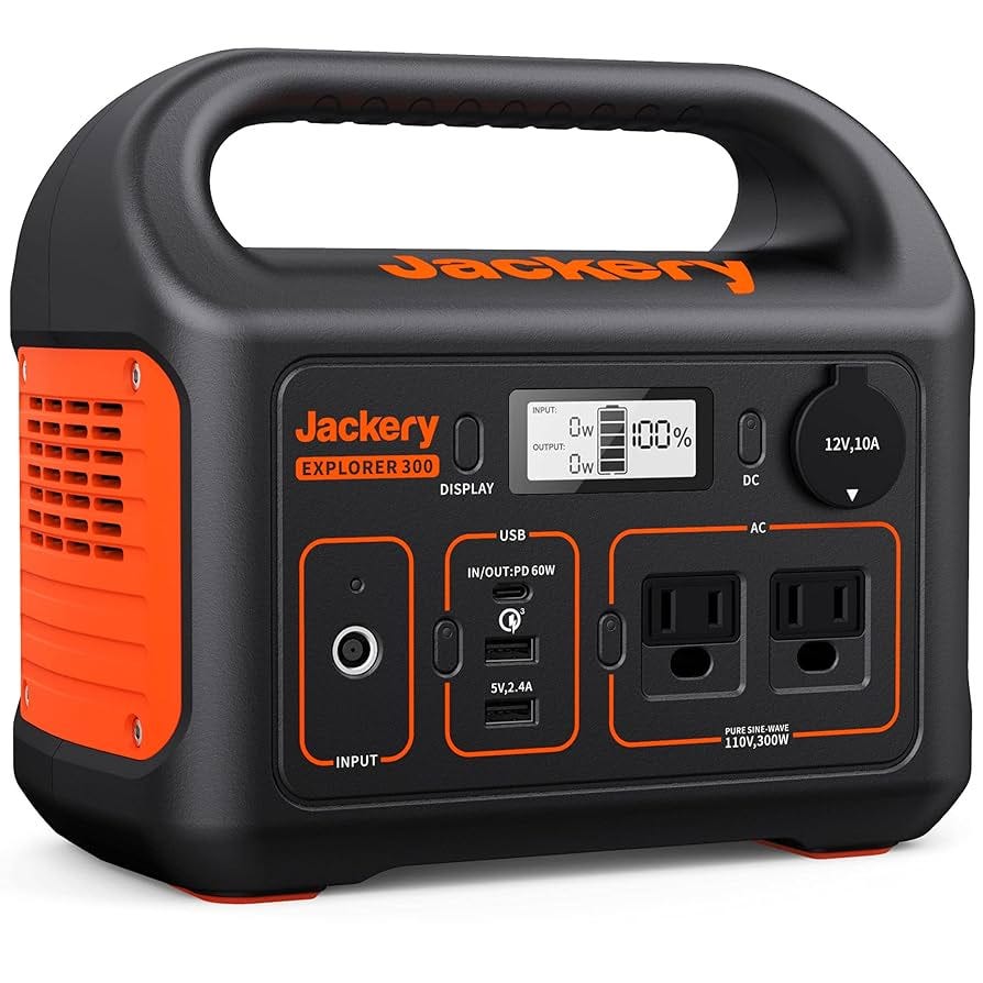 Jackery Portable Power Station Explorer 300, 293Wh Backup Lithium Battery, Solar Generator for Outdoors Camping Travel Hunting Blackout Jackery Portable Power Station Explorer 300, 293Wh Backup Lithium Battery, Solar Generator for Outdoors Camping Travel Hunting Blackout