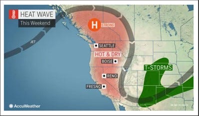 The Jet Stream circulating HOT AIR into the Willamette Valley.