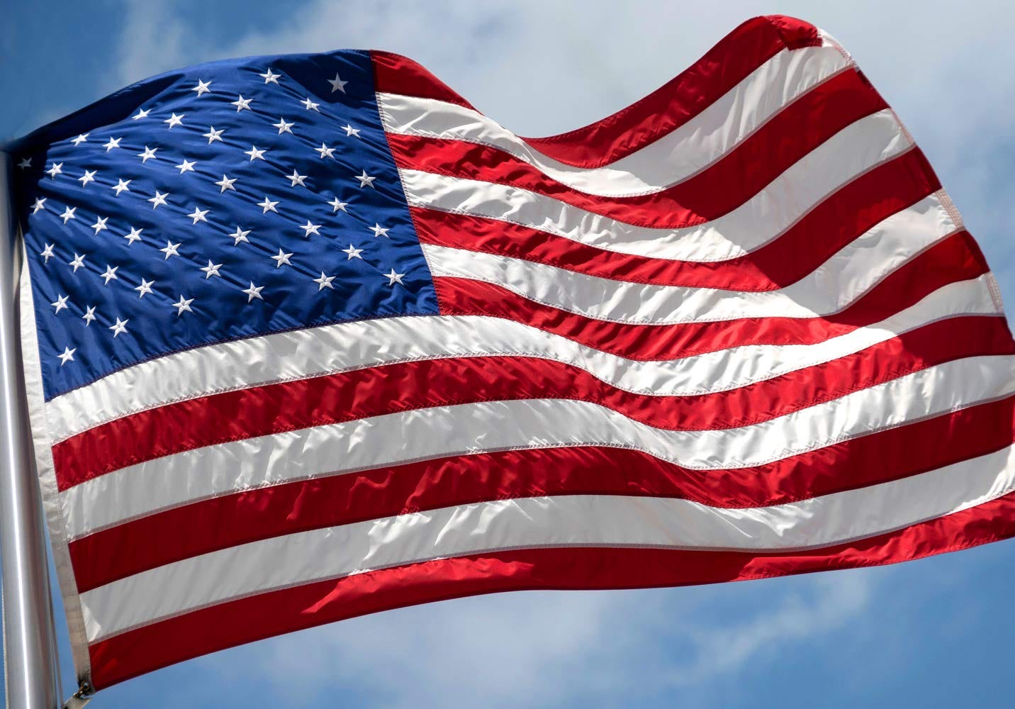 Amazon.com : VIPPER American Flag 3x5 FT Outdoor - USA Heavy duty Nylon US  Flags with Embroidered Stars, Sewn Stripes and Brass Grommets : Patio, Lawn  & Garden