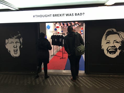 A 2016 Presidential Election Pop Up in the Old Street Underground Station