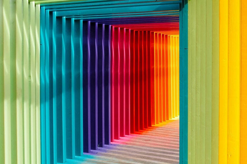 A colourful doorway