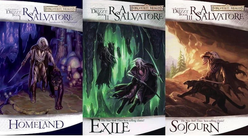 the Dark Elf trilogy R.A Salvatore