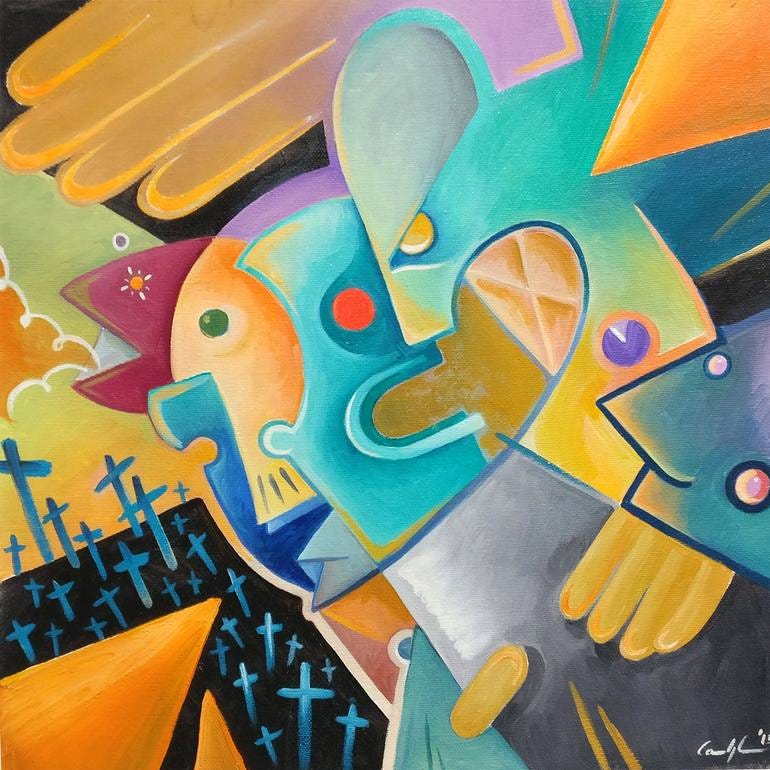 Conflict Painting by Martin Cambriglia | Saatchi Art
