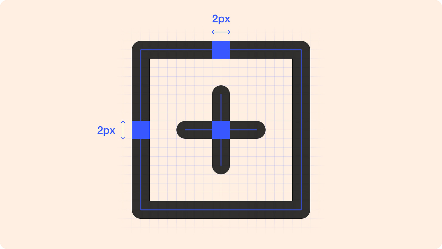 An icon with 2px stroke weight