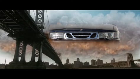 Saab cars appearing in films but in unusual ways